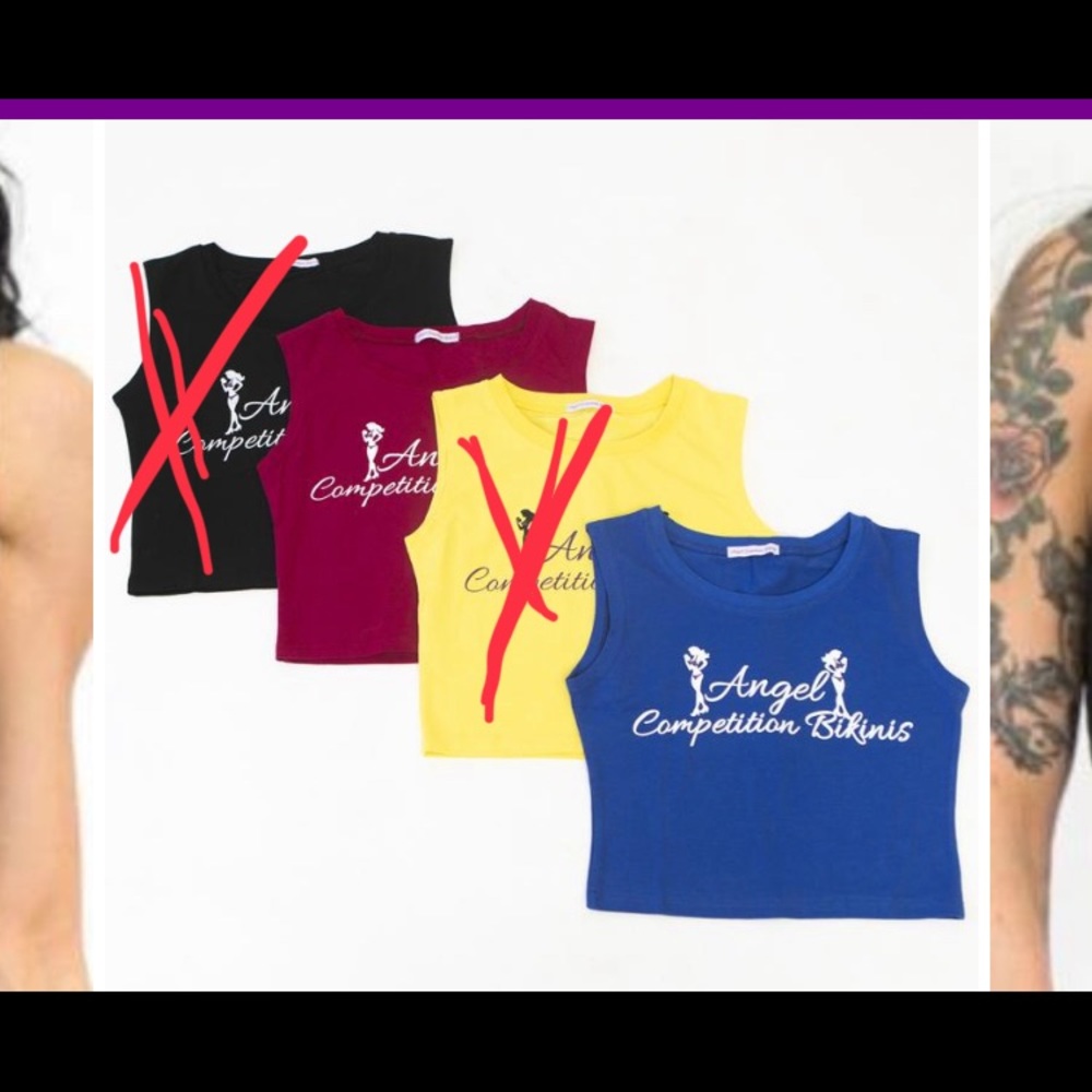 Angel competition bikinis crop tops